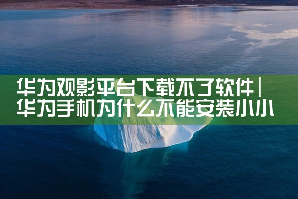 华为观影平台下载不了软件