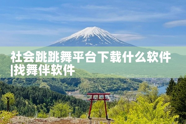 社会跳跳舞平台下载什么软件